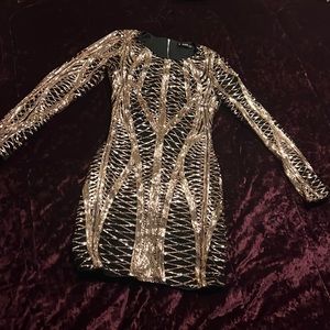 SHEIN sequin dress with a back zipper XS